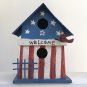 Rustic / Primitive Metal Patriotic Birdhouse