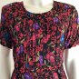 Betsy's Things Petites Floral Print Short Sleeve Long Rayon Dress - Size 12P