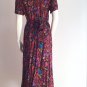 Betsy's Things Petites Floral Print Short Sleeve Long Rayon Dress - Size 12P