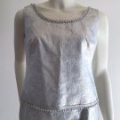 Vintage 1960s Mod Metallic Silver Sleeveless Top & Hip Hugger Skirt - Hand-crafted Vintage 1960s Mod Metallic Silver Sleeveless Top & Hip Hugger Skirt - Hand-crafted