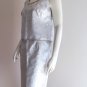 Vintage 1960s Mod Metallic Silver Sleeveless Top & Hip Hugger Skirt - Hand-crafted