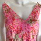 VTG Ann Taylor Women's Pink Floral 100% Silk Sleeveless Lined Dress - Size 8