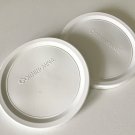 Vintage CORNINGWARE French White 16-oz Round Plastic Cover Lid - set of 2 Vintage CORNINGWARE French White 16-oz Round Plastic Cover Lid - set of 2