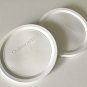 Vintage CORNINGWARE French White 16-oz Round Plastic Cover Lid - set of 2