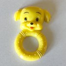 Vintage Sani-Babe Yellow Rubber Puppy Teether - Japan