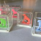 Vintage Kusan's Koo Zoo Rattle Block Toys - Set of 7