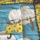 Vintage NOS 1999 The Water Works Co. Shower Curtain - Cats