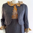 VTG Paisley Print Sleeveless Lined Dress with Bolero Jacket - Hand Crafted