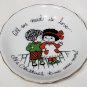 Enesco 1976 Holiday Christmas Coaster MIJ "All we need is love... It's Christmas Time Once More"
