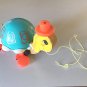 Vintage 1962 Fisher Price Tip Toe Turtle Pull Toy #773
