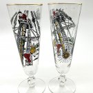 Vintage Libbey Treasure Island Pirate Pilsner Beer Glass Set of 2