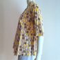 Vintage 1960s Atomic Geometric Pattern Short Sleeve Blouse