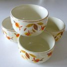 Vintage Hall Autumn Leaf Jewel Tea Radiance Custard Cup Set of 4 Vintage Hall Autumn Leaf Jewel Tea Radiance Custard Cup Set of 4
