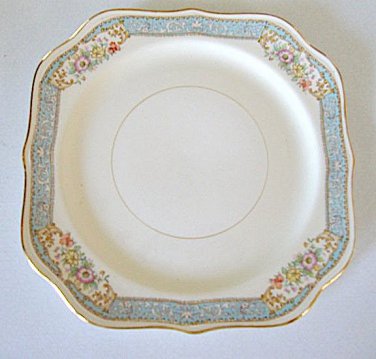 Vintage Homer Laughlin Blue Dawn Square Salad Plate