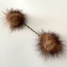 Vintage Mink Faux Pearl Chain Sweater Clip / Guard