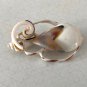 Vintage Carved Shell Brooch / Pin