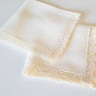 Vintage Swiss / French Lace Cotton Handkerchief - 2
