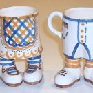 Vintage Lucrecia His & Her Egg Cups with Feet - Set of 2 Vintage Lucrecia His & Her Egg Cups with Feet - Set of 2