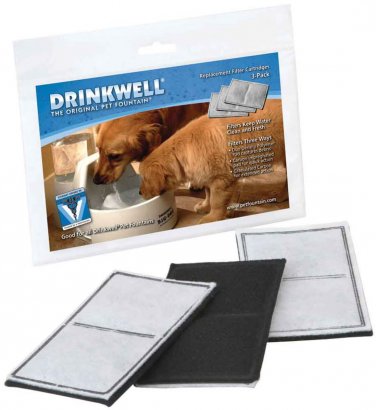 NOS Drinkwell Pet Fountain Replacement Filter Cartridges, 3 Pack, Set of 6