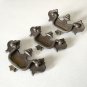 Chippendale Christmas Tree/ Batwing Brass Steel Drop Bail Drawer Pull - Set of 3