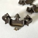 Chippendale Christmas Tree/ Batwing Brass Steel Drop Bail Drawer Pull - Set of 3