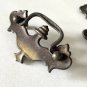 Chippendale Christmas Tree/ Batwing Brass Steel Drop Bail Drawer Pull - Set of 3