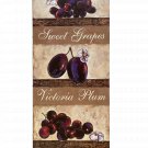 Platin Art GMBH Steff Green Sweet Grapes, Victoria Plum & Blackcurrant Art Print /Posters - Set of 3