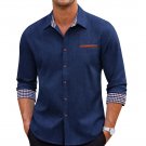 CooFANDY Men's Casual Dress Denim Long Sleeve Shirt Size XXL CooFANDY Men's Casual Dress Denim Long Sleeve Shirt Size XXL