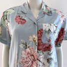 Liz Claiborne Lizwear Button Front Floral Blouse - Short Sleeve