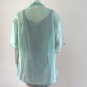 Vintage 1985 Esprit Sheer Silk Button Front Short Sleeve Shirt Size M