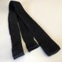 VINTAGE Brooks Brothers Irish Linen Square End Necktie - Black