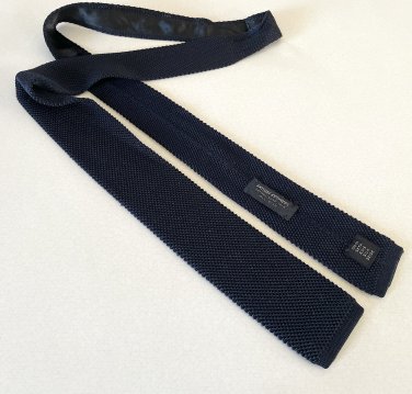 VINTAGE Brooks Brothers Silk Knit Square End Necktie - Black