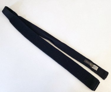VINTAGE Jonathan Bennett Wool Knit Square End Necktie - Black