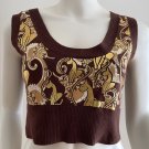 Y2K Baby Phat Metallic Cat Pullover Sweater Vest Top