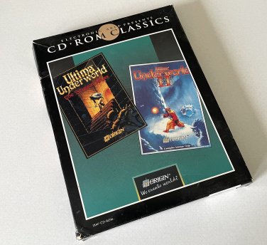 1993 Ultima Underworld I & II Stygian Abyss / Labyrinth of Worlds PC CD-ROM Software