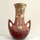 Vintage 1947 Roseville Pottery #IV2-7" Double-handled Vase - Snowberry