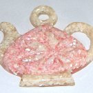 Vintage Lusterock Mother-of-Pearl Resin Teapot Trivet Vintage Lusterock Mother-of-Pearl Resin Teapot Trivet