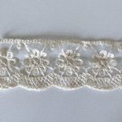 Vintage ivory Embroidered Floral 3" Lace Trim - 5+ yds Vintage ivory Embroidered Floral 3" Lace Trim - 5+ yds
