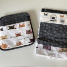 NWT 2013 Ashdene Peeping Felines Apron & Potholders