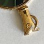 Vintage Mini Gold-tone Enameled Dog Pocket / Hand Mirror