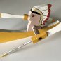 Vtg Hand-Painted Native American Paddling Canoe Whirligig