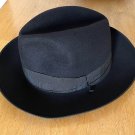 Vintage Disney Registered New York Black Homburg Hat w/ Wind Trolly