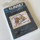 Vintage 1982 Sunset Designs "Give Us This Day" Counted Cross Stitch Kit & Frame #979 Vintage 1982 Sunset Designs "Give Us This Day" Counted Cross Stitch Kit & Frame #979