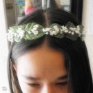 Handcrafted Head Wreath - Crown - Baby Breath - Adjustable