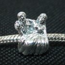 Bride & Groom bead sterling silver