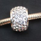 White Crystal Swarovski bead sterling silver