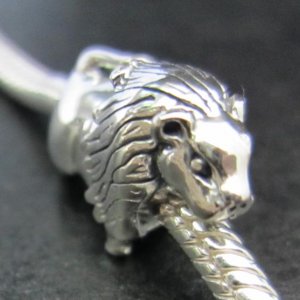Leo bead sterling silver