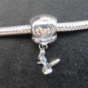 Twisty bead sterling silver
