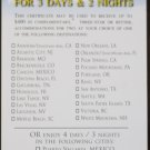 (1) "A Free Hotel Room For 3days & 2nights" certificate