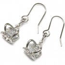 Dazzling 3 Dimensional Austrian Crystal Crown Earrings - FREE SHIPPING